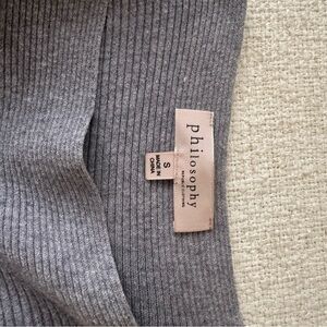 Philosophy Gray Ribbed Knit Top
